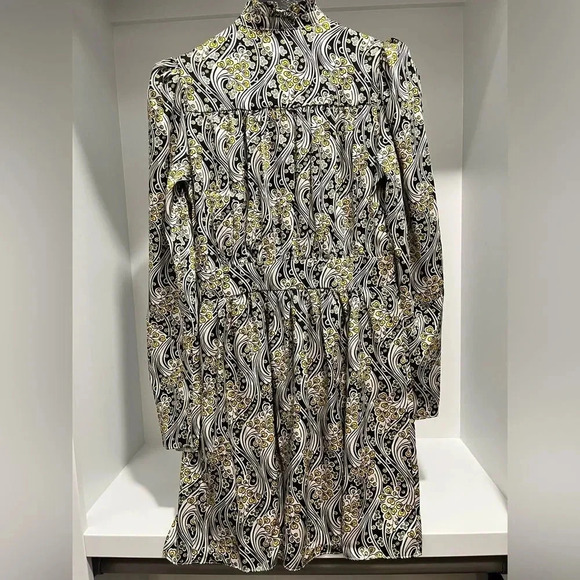 Topshop IDOL paisley mini dress in multi w/ long puff sleeves size 6 NWT Womens - Picture 4 of 14